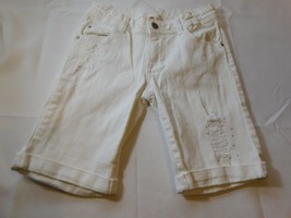 Total Girl TG Youth Girls Denim Shorts Size 12 Reg White 8&quot; inseam pre-o... - £12.06 GBP