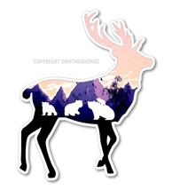 Bear Cubs Mountains Deer Hiking Camping Hunting Love Vinyl Sticker Decal 4&quot; - £3.18 GBP