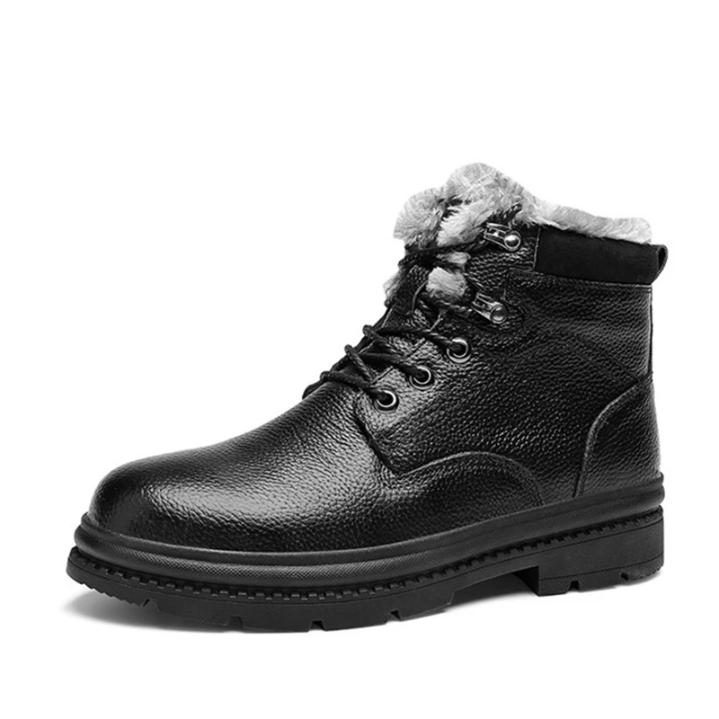 MIXIDELAI High Quality Leather Men Boots Winter Waterproof Ankle Boots M... - £73.00 GBP