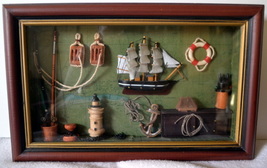Nautical Shadow Box, shadow box, antiques, collectables, gifts - $32.90