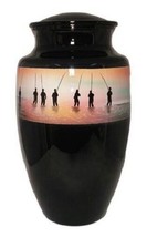 Large/Adult 208 Cubic Inch First Dawn Fishing Aluminum Cremation Urn for Ashes - £158.18 GBP