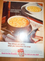 Vintage Campbell&#39;s Chicken Noodle Soup Print Magazine Advertisement 1965 - £3.89 GBP