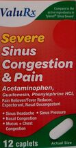 Severe Sinus Daytime Congestion &amp; Pain Reliever  12 Caplets - $3.46