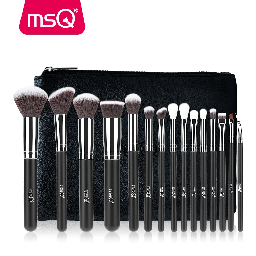 MSQ Professional 15pcs Makeup Brushes Set Powder Foundation Eyeshadow Make Up Br - £45.30 GBP