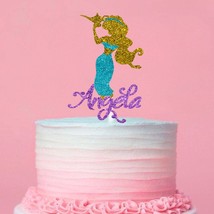 Princess Jasmine Any Name Cake Topper | Aladdin Theme Birthday Cake Topp... - £11.76 GBP