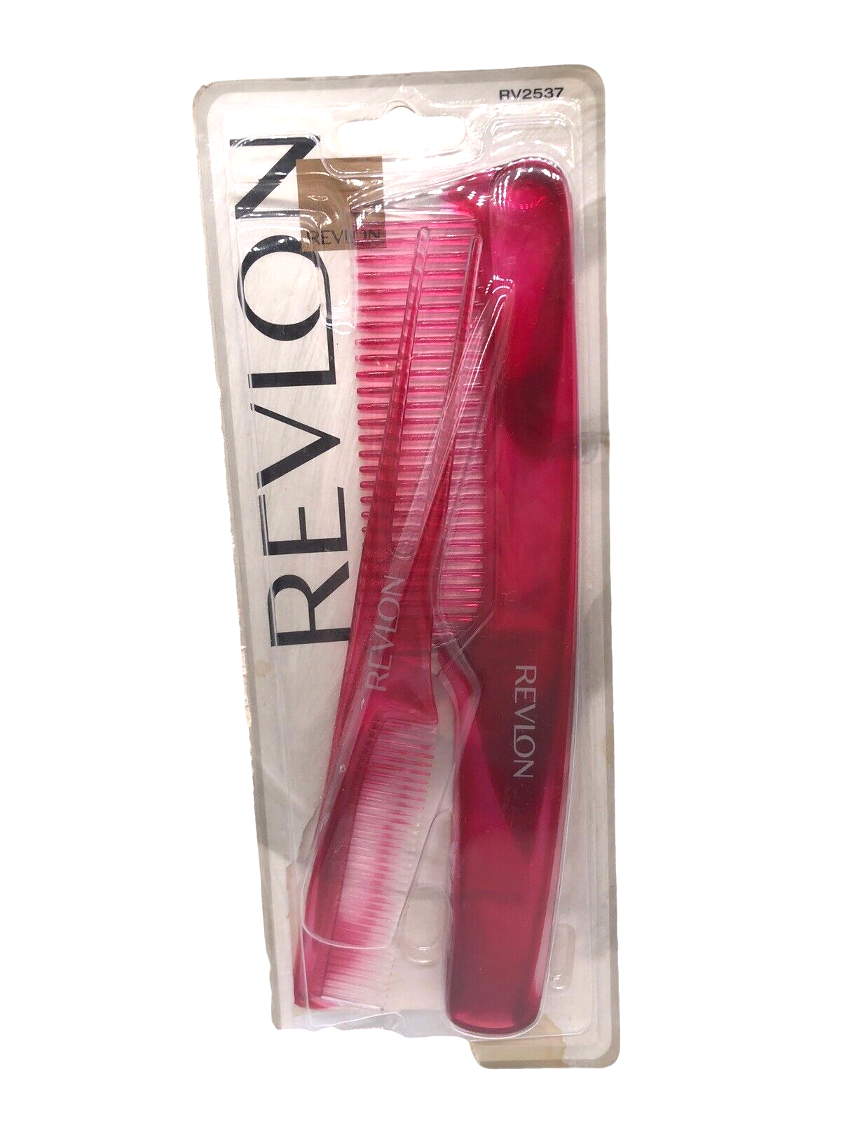 Vtg Revlon Comb Set Pink NEW in Package NOS Plastic 3 Piece Set Wet Combs - £36.79 GBP