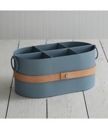 Slate Blue organizer with Leather trim - SALE - £25.41 GBP