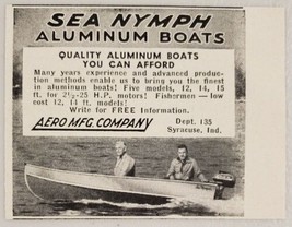 1955 Print Ad Seamaid Aluminum or Galvanized Metal Boats Kendallville,Indiana - £6.55 GBP