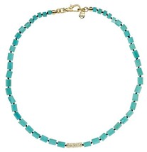 MICHAEL KORS MKJ2734 Sea Side Luxe Turquoise Bead Collar Necklace BNWT $95 - $48.75