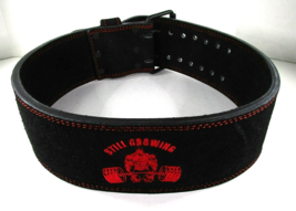 Powerlifting Fitness &amp; Workout Weight Lifting Belt 4&quot; x 10mm Thick Suede Leather - £46.04 GBP+