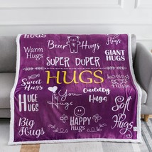 Piwaka Hug Blanket Gifts For Loved Ones - Cosy Purple Sherpa Fleece Blanket | - £39.16 GBP