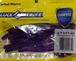 Luck-E-Strike 6&quot; Curltail Worm Electric Blue 12 Count Package AT337-02 - $7.13