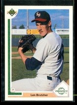 Vintage 1990 Upper Deck Top Prospect Baseball Card #75 Len Brutcher White Sox - £3.90 GBP