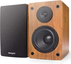 Knox Gear LP1 Powered Bookshelf Speaker- Record Player Speakers with Bluetooth - £77.52 GBP