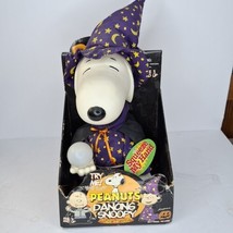 Vintage 1997 Gemmy Industries Halloween Dancing Wizard Snoopy Toy - £23.72 GBP