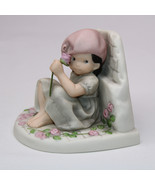 NBM BAHNER STUDIOS AG &quot;I HAVE ONLY ONE WISH&quot; 1998 GIRL FIGURINE w/Flower... - $201.24 MXN