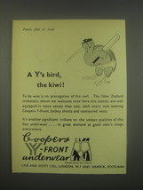 1949 Lyle and Scott Coopers Y-front underwear Ad - A Y&#39;s bird, the kiwi - £14.54 GBP