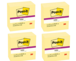 Post-it Super Sticky Notes, Canary Yellow, 3 in. x 3 in., 90 Sheets, 4 P... - $18.99