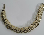 Women&#39;s Vintage Goldtone Linked Oval Design 7&quot; Bracelet Costume Jewelry - £10.27 GBP