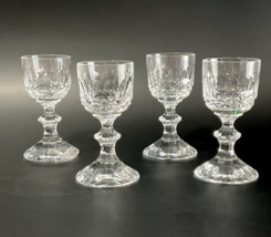 4- Vintage Crystal 4&quot; Tall Cordials/Liqueurs Goblets - $24.70