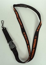 Harley-Davidson Motorcycles Bar Shield Logo Black &amp; Orange Lanyard - $4.99