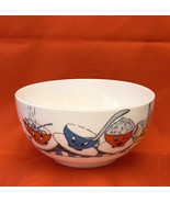 Unusual cereal bowl with multicolor teacup characters made in France - $5.00