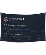 She Belongs to The Street Flag Banner 3x5Feet College Dorm Room Man Cave... - $12.99