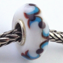 Authentic Trollbeads OOAK Universal Unique 130 Murano Glass Bead Charm Fits All - £26.57 GBP