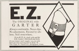 1928 Print Ad E.Z. Original Wide Garters Hold Up Socks Taylor Bridgeport,CT - £7.06 GBP