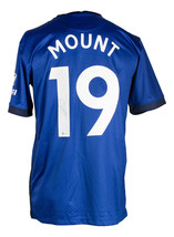 Mason Montaje Firmado En Plata Azul Chelsea FC Camiseta de Fútbol Bas ITP - £282.82 GBP