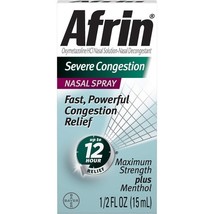2 PACK Afrin Severe Congestion *09/2025*Nasal Spray 0.5oz (15 ml) - $13.99