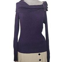 Purple Cowl Neck Sweater Size Small  - £19.55 GBP