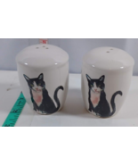 black and white cat salt and Pepper shakers one white jar good - £4.74 GBP