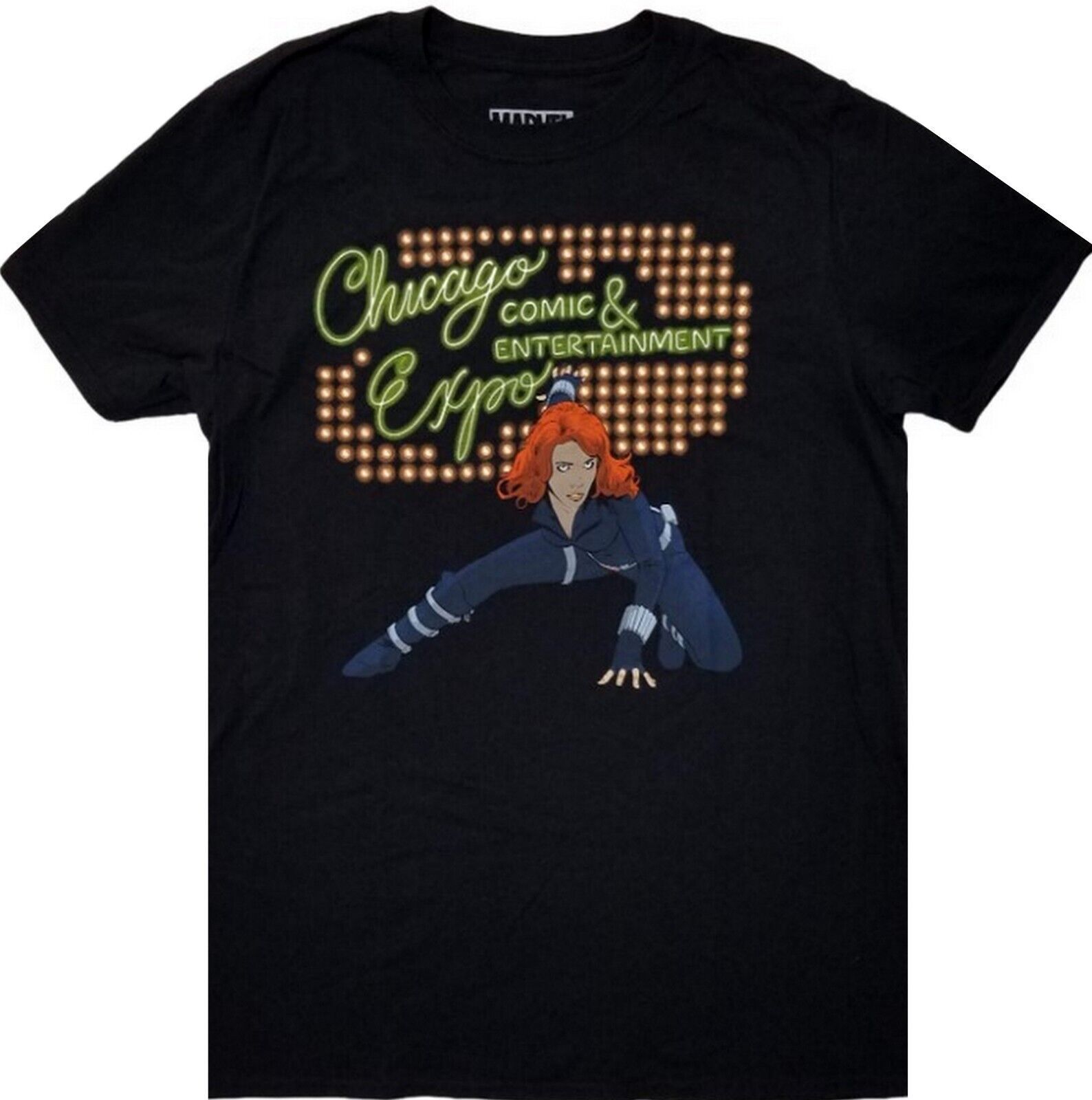 Marvel Black Widow C2E2 Chicago Comic &amp; Entertainment Expo Men T-shirt (... - £9.77 GBP