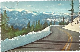 Squaw Pass Highway, Echo Lake, Mt. Evans Road, Colorado, vintage post card 1965 - £9.54 GBP
