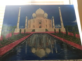 &quot;Taj Mahal&quot; Mausoleum Acrylic Painting Signed Original 29 x 40 Art India... - £219.08 GBP