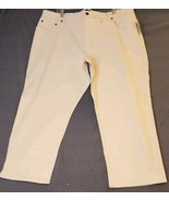 Lauren Ralph Lauren Jeans Women&#39;s Size 22W Ivory Classic Straight Croppe... - $54.75 CAD