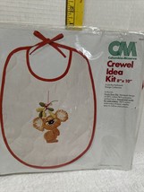 NEW Columbia Minerva Crewel Idea Kit 8&quot; x 10&quot; Koala Bear Bib - £9.70 GBP