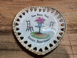Vintage Humorous Norcrest Japan God Bless This Lousy Apartment Collector Plate - £10.13 GBP