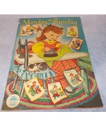 Monday to Sunday Children&#39;s Color Illustrated Soft Cover Book 1949 Merri... - $27.28 CAD