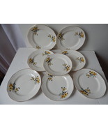 Limoges Co USA Yellow Daisy 24K Gold rim 4 Salad and 4 Bread Butter Plat... - $278.00 MXN