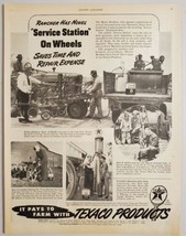 1948 Print Ad Texaco Farm Products Farmall Tractor, Vintage Gas Pump - £13.65 GBP
