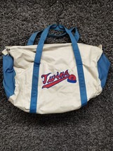 Vintage Minnesota Twins Tote Bag White Blue Land o Lakes Promotion 1980 - £29.33 GBP