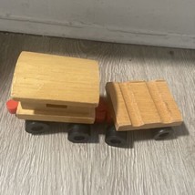 Vintage Mattel 2 Piece Wooden Train LOT 1972 Made in Korea. - $4.95