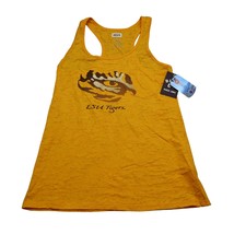 LSU Women XL Gold Yellow Blue 84 Burnout Tank Top Louisiana Tiger Tailgating NWT - £19.78 GBP