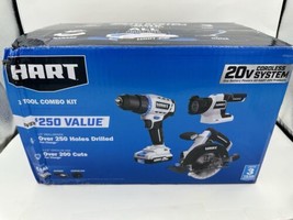 HART 20V 3-Tool Combo Kit: 1/2” Drill &amp; Driver, 6-1/2 Circular Saw, LED ... - $135.60 CAD