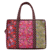 ZARA BNWT 2025. FUCHSIA PADDED QUILTED BAG FLORAL PRINT PATCHWORK. 3988/... - $67.36