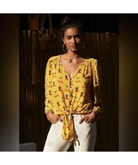 Anthropologie Kendra Dandy Dreamers Yellow Red Western Whimsy Blouse Siz... - $636.51 MXN