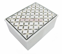 3&quot;x4&quot; White Marble Jewelry Storage Box Rare Marquetry Inlay Collectible ... - $292.93