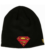 Superman Classic Logo New Era Knit Beanie Black - £27.87 GBP